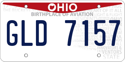 OH license plate GLD7157