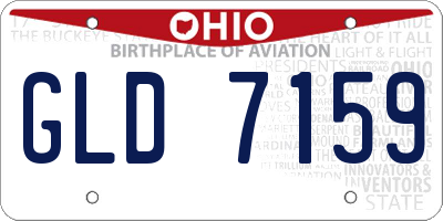 OH license plate GLD7159