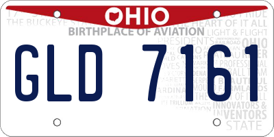 OH license plate GLD7161