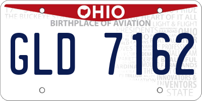 OH license plate GLD7162