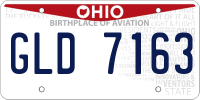 OH license plate GLD7163