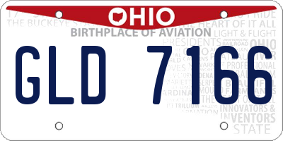 OH license plate GLD7166