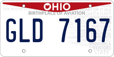 OH license plate GLD7167