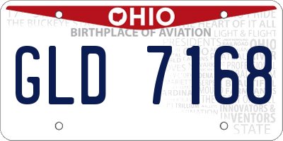 OH license plate GLD7168