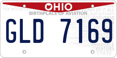 OH license plate GLD7169