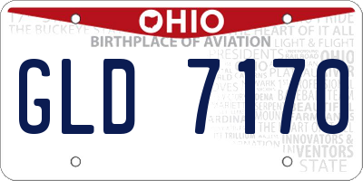 OH license plate GLD7170