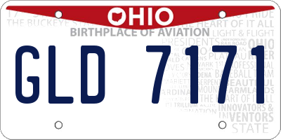 OH license plate GLD7171