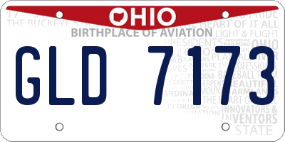 OH license plate GLD7173