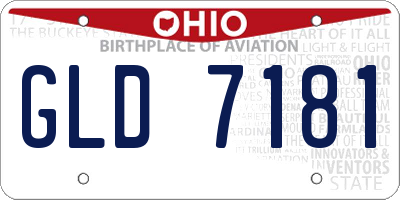 OH license plate GLD7181