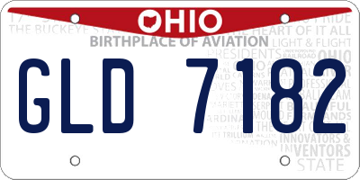 OH license plate GLD7182