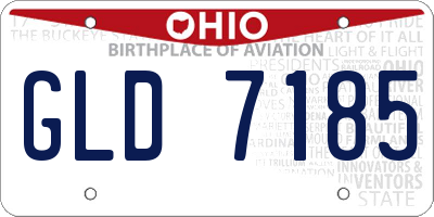 OH license plate GLD7185