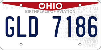 OH license plate GLD7186