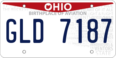 OH license plate GLD7187