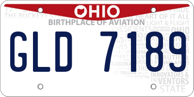OH license plate GLD7189