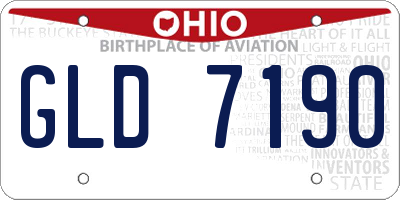 OH license plate GLD7190