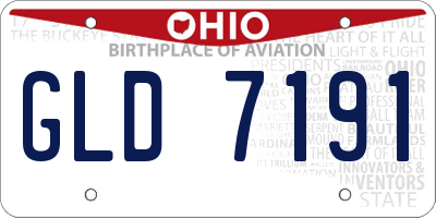 OH license plate GLD7191