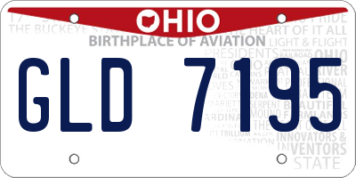 OH license plate GLD7195