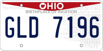 OH license plate GLD7196