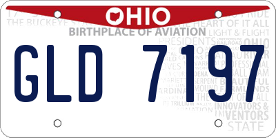 OH license plate GLD7197