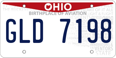 OH license plate GLD7198