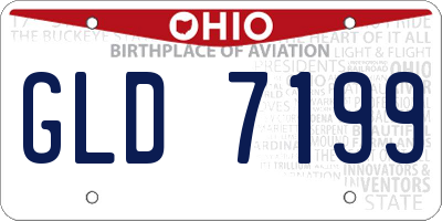 OH license plate GLD7199