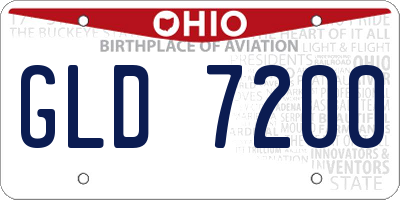 OH license plate GLD7200