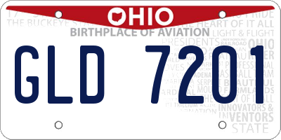 OH license plate GLD7201