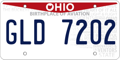 OH license plate GLD7202