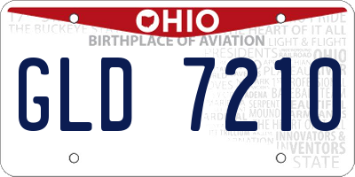 OH license plate GLD7210