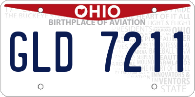 OH license plate GLD7211