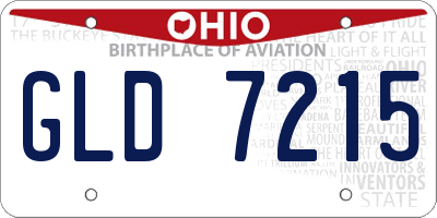 OH license plate GLD7215