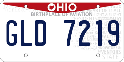 OH license plate GLD7219