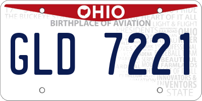 OH license plate GLD7221