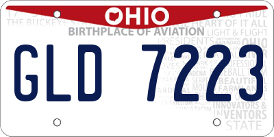 OH license plate GLD7223