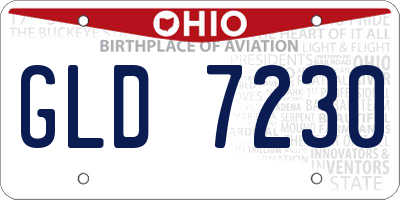 OH license plate GLD7230