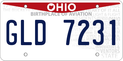OH license plate GLD7231
