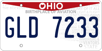 OH license plate GLD7233