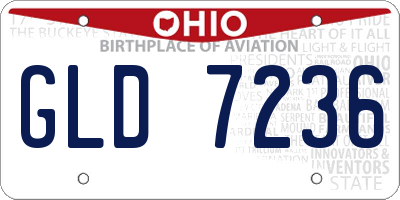 OH license plate GLD7236