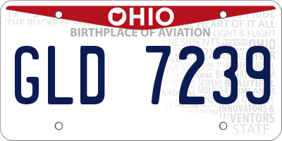 OH license plate GLD7239