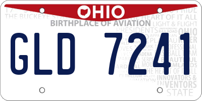 OH license plate GLD7241