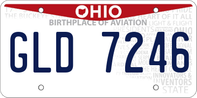 OH license plate GLD7246
