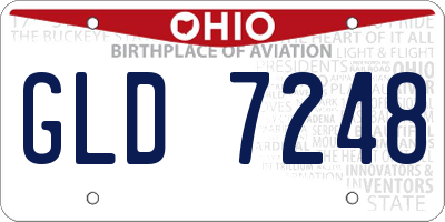OH license plate GLD7248