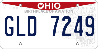 OH license plate GLD7249