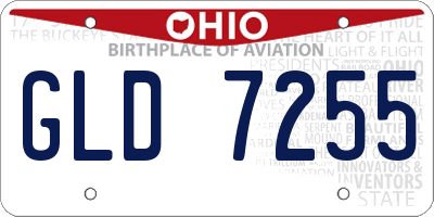 OH license plate GLD7255