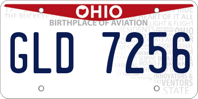 OH license plate GLD7256