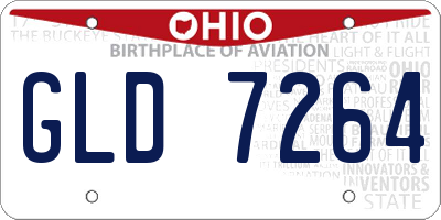 OH license plate GLD7264