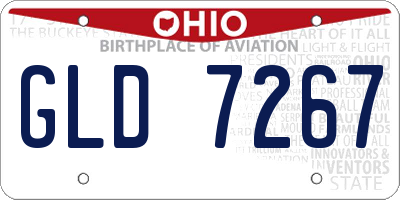 OH license plate GLD7267