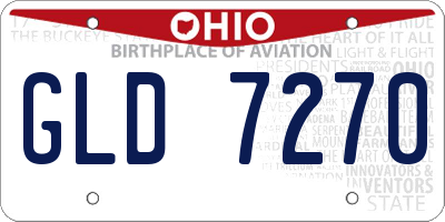 OH license plate GLD7270