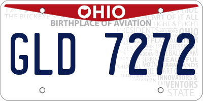 OH license plate GLD7272