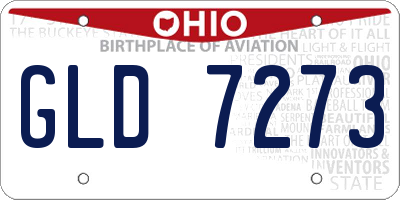 OH license plate GLD7273